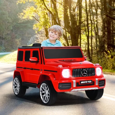 12V Electric Ride-On Car with 2.4GHz Parental Remote, Red