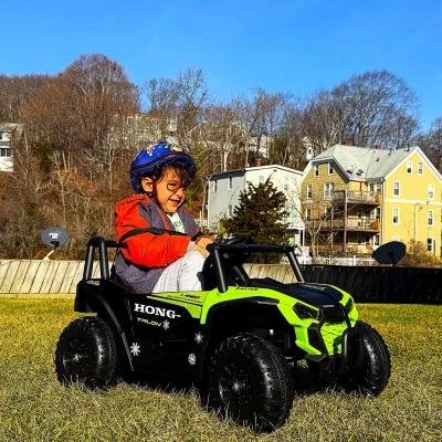12V Ride-On UTV Electric Car with Dual Control Child Drive or 2.4G Parental Remote, Green