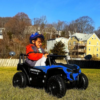 12V Ride-On UTV Car with 2-Mode Drive, Blue