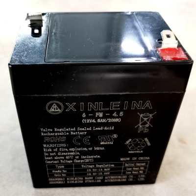 12V 4.5Ah Replacement Battery for Kids Ride-On Car, Black