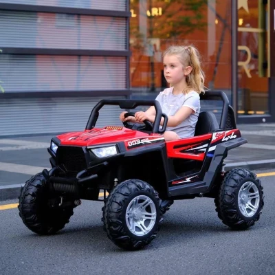 4 Motors Kids Electric Ride-On Car with 2.4GHz Parent Remote and Manual Control, Red