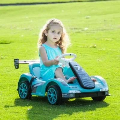 12V Electric Ride-On Car with Parental Remote Control, Antique Green