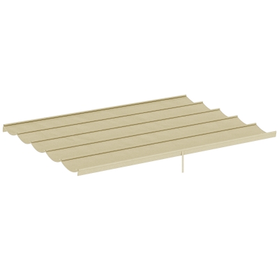 Outsunny 8.5' x 11.5' Retractable Pergola Canopy Replacement, Fit 10' x 13' Frame, Pergola Cover Replacement Top Only, Beige