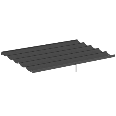 Outsunny 8.5' x 11.5' Retractable Pergola Canopy Replacement, Fit 10' x 13' Frame, Pergola Cover Replacement Top Only, Dark Grey