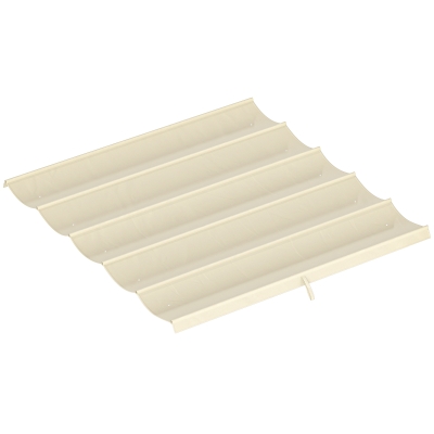 Outsunny 8.2' x 8.4' Retractable Pergola Canopy Replacement, Fit 10' x 10' Frame, Pergola Cover Replacement Top Only, Cream White