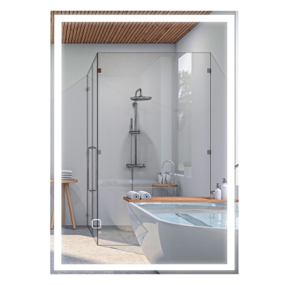 HOMCOM 32" x 24" LED Bathroom Vanity Mirror, Dimmable, Smart Touch