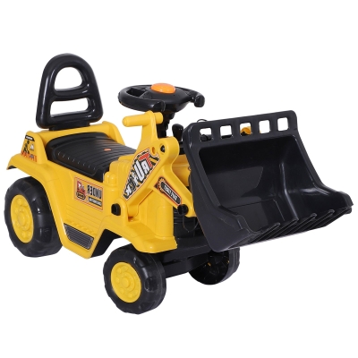 HOMCOM 3-in-1 Ride On Toy Bulldozer, Construction Truck
