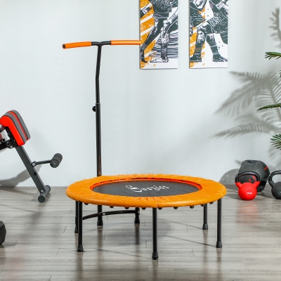 Soozier 39" Mini Exercise Trampoline w/ Adjustable T-Bar Indoor Fitness Rebounder Orange