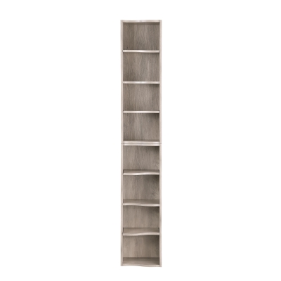 8-Tier Adjustable Slim Bookshelf with Adjustable Shelves, Gray