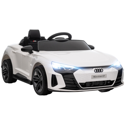 Aosom 12V Audi RS E-tron GT Ride-On Car for Kids, White