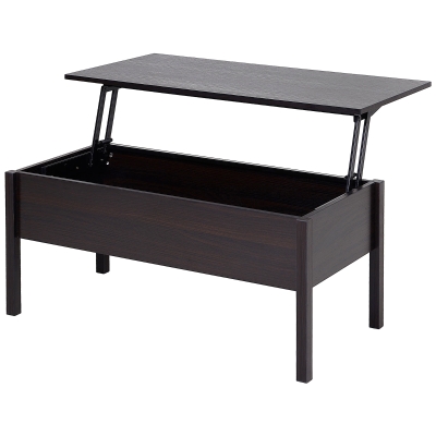 HOMCOM 39" Modern Lift Top Coffee Table with Hidden Storage Compartment, Center Table for Living Room, Coffee