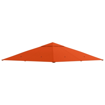 Outsunny 10' x 10' Square Gazebo Canopy Replacement UV Protected Top Cover Sun Shade Orange