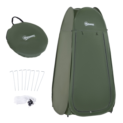 Army Green Popup Shower Tent - Portable Changing Room