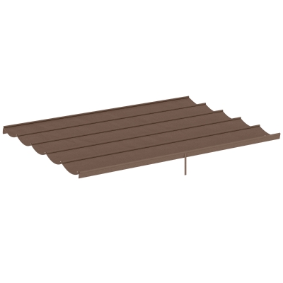 Outsunny 8.5' x 11.5' Retractable Pergola Canopy Replacement, Fit 10' x 13' Frame, Pergola Cover Replacement Top Only, Coffee