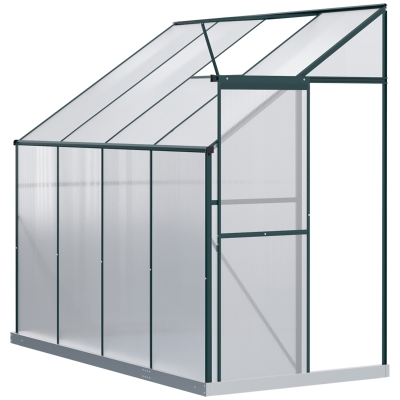 Outsunny 8' x 4' Walk-in Greenhouse, Aluminum Frame, Green
