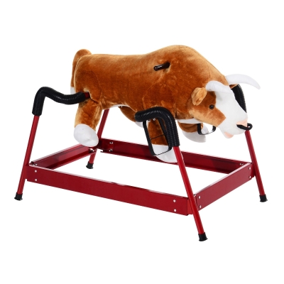 Qaba Kids Rocking Horse Rodeo Bull with Sounds, 3+ Years