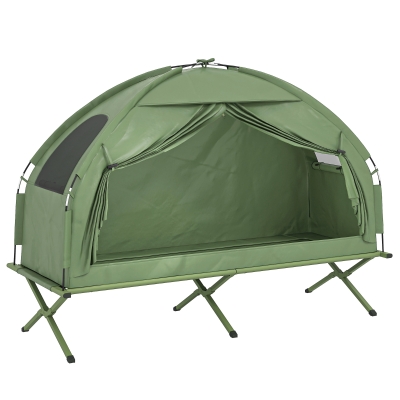 Outsunny Camping Tent Cot, Single Folding Off-Ground Bed