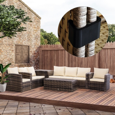 Outsunny Set of 10 Fasteners Clip Outdoor Furniture Connectors Rattan Wicker Sofa Connectors