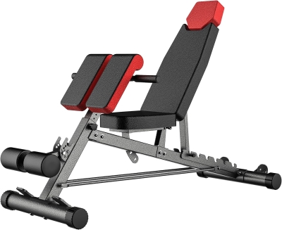 Finer Form Multi-Functional FID Weight Bench — All-in-One Adjustable Incline/Decline, Roman Chair & Hyperextension Station