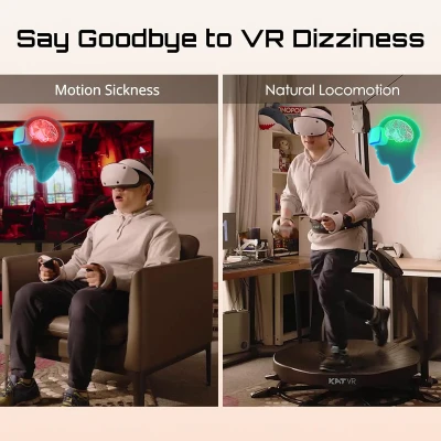KAT Walk C2 CORE VR Treadmill Bundle with Nexus & Seated Module — 360° Omnidirectional Locomotion for Immersive VR Fitness & Gaming | SteamVR + Meta Quest (via Nexus Adapter) | US Size 6.5