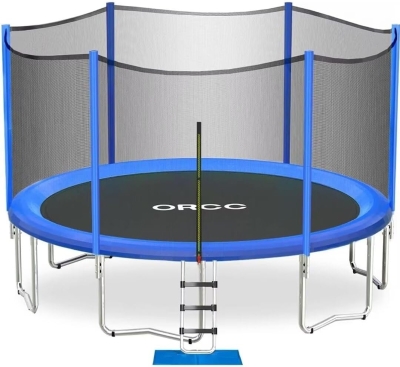 ORCC Outdoor Trampoline – Heavy-Duty 1200 lbs Capacity, Available in 16/15/14/12/10/8 ft for Kids & Adults