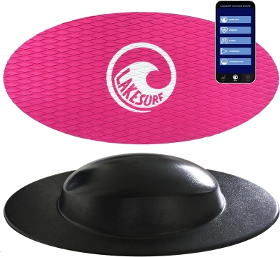 Lakesurf Wakesurf Balance Trainer with Motion-Tracking App & Phone Mount — Wakesurf Simulator, Games, Fitness Training and Tutorial Bundle