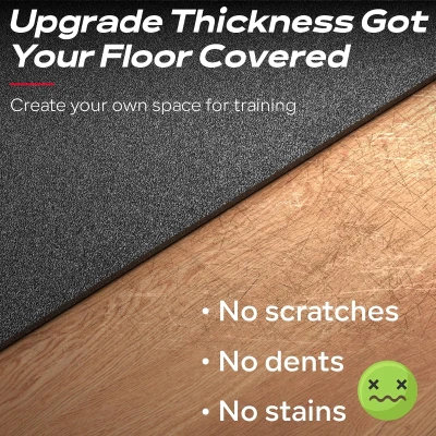 THK 6mm Trainer Mat for Peloton Bike, Treadmill & Rower – Under-Equipment Floor Protector for Hardwood and Carpet