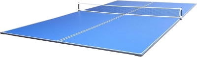 JOOLA Conversion Top with Net — Converts Billiard or Dining Tables into Regulation 9x5 ft Table Tennis Surface (12mm) with Foam Protection, 4-Piece Hinge