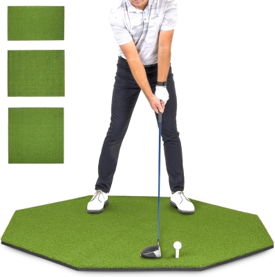 GoSports Elite Golf Hitting Mat – Commercial-Grade Turf Driving Range Mat for Indoor/Outdoor Practice, Golf Simulators (Multiple Sizes & Thicknesses)