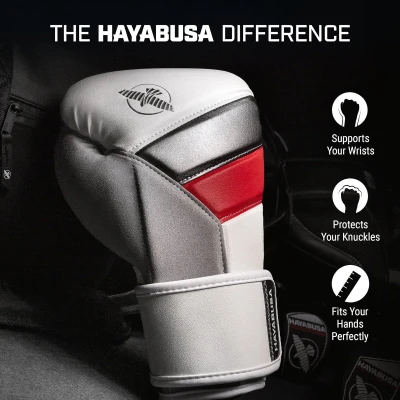 Hayabusa T3 Training Gloves (Unisex) — Wrist & Knuckle Protection with Dual-X Closure and 5-Layer Foam