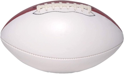 Autograph Blank Full-Regulation Football - 12"" Display Ball, Official Size 9 with Two White Signing Panels