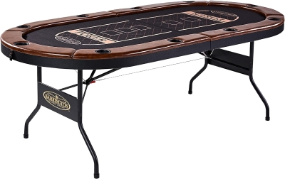Barrington Poker Folding Table & Tabletop Collection — Padded Casino-Style Rail with Felt Play Surface for Texas Hold'em (Multi-Style)