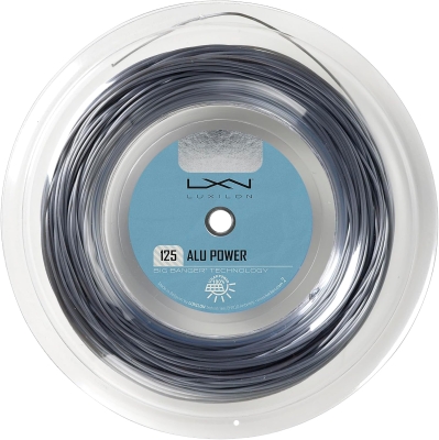 Luxilon ALU Power 125 Tennis String Reel - 100m (Silver) - Tour-Proven Power, Control & Spin