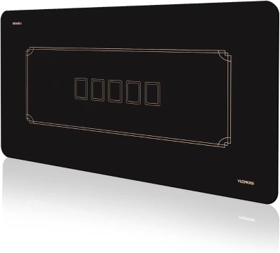 YUZPKRSI 47 x 24 Inch Texas Hold'em Poker Mat — 6-Player Water-Repellent Rubber Table Topper with Thick Carrying Bag