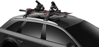 Thule SnowPack Ski/Snowboard Rack, Medium (4 Pr/2 Boards), Black