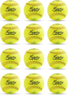 DUDLEY Slowpitch Softballs — Official USASB & USSSA 12-inch, Multiple 12-Count Options
