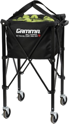 GAMMA Sports EZ Travel Cart - Portable Tennis & Pickleball Hopper with Premium Carrying Case (150/250 Capacity)