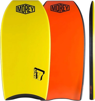 MOREY® Mach 7 Pro Bodyboard (2025 Model) — HDPE Slick Bottom, Embedded Rod, NXLPE Deck, Multiple Sizes
