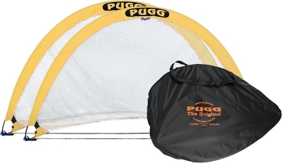 PUGG Pop-Up Soccer Goal Set – Portable Training Nets with Knitted Poly Mesh, Original Pickup Game Goal – Includes Two Goals and Carry Bag
