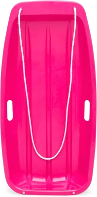 Best Choice Products 35in Kids Plastic Toboggan Sled with Front Pull Rope and Dual Handles