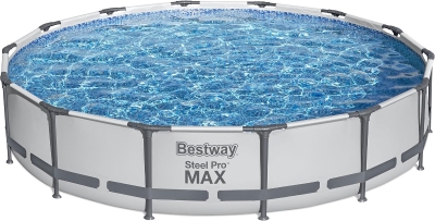 Bestway Steel Pro MAX 14 ft x 33 in Round Above-Ground Pool Set — Includes 530 gal Filter Pump