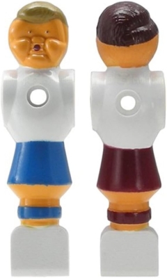 Set of 26 Old-Style Red and Blue Foosball Men
