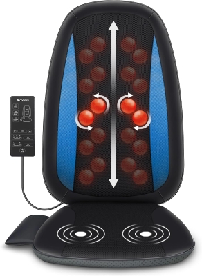 COMFIER Shiatsu Back Massager with Heat, Deep Tissue Kneading Seat Cushion, Massage Chair Pad for Full Back — Home or Office