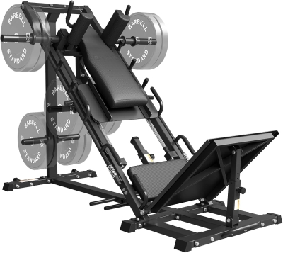 GMWD 45° Leg Press & Hack Squat Combo — Linear Bearing 2-in-1 Lower-Body Machine with Weight Storage, 84×38"" Base, Commercial-Style Home Gym Equipment