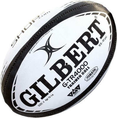 Gilbert G-TR4000 Training Rugby Ball (Sizes 3, 4, 5) — Hand-Stitched, 3-Ply Construction
