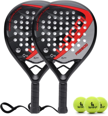 Performance Padel Racket — Carbon Fiber Face & EVA Memory Flex Foam Core, Extended Length