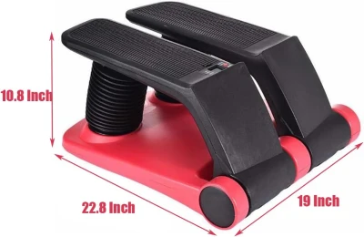 Air-Resistance Stepper Climber Fitness Machine with Adjustable Resistance Bands and Comfort Foot Pedals