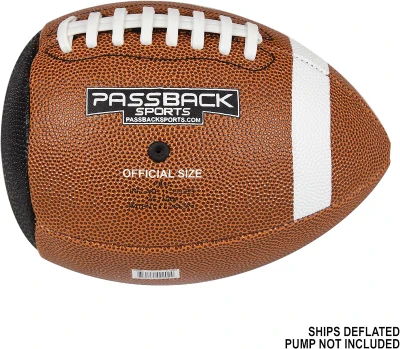 Passback Official Composite Football - High School Training Ball (Ages 14+), Ships Deflated