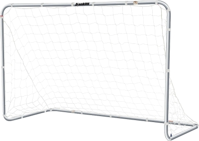 Franklin Sports Competition Youth Steel Soccer Goal – 6' x 4' Portable Backyard Net with Stakes – Adult & Youth Friendly, Multiple Colors