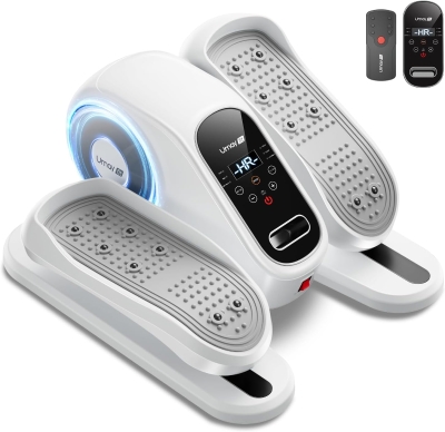 UMAY Under-Desk Elliptical – Quiet Portable Seated Pedal Exerciser for Seniors with Remote, 12 Speeds, Auto and Manual Modes